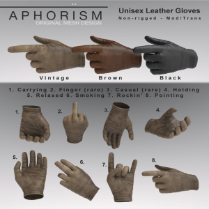 !APHORISM! LEATHER GLOVE GACHA KEY