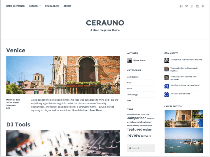 Cerauno theme pic