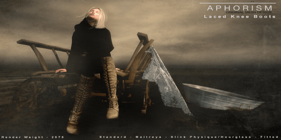!APHORISM! Laced knee Boots AD