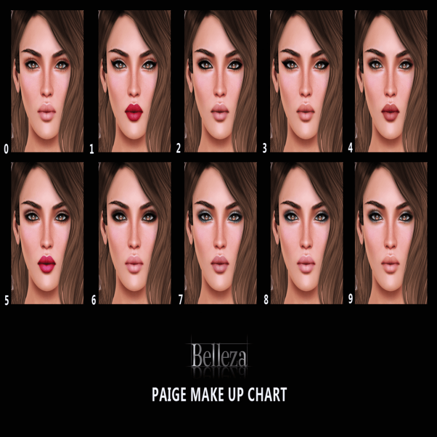 -Belleza- Paige Makeup Chart