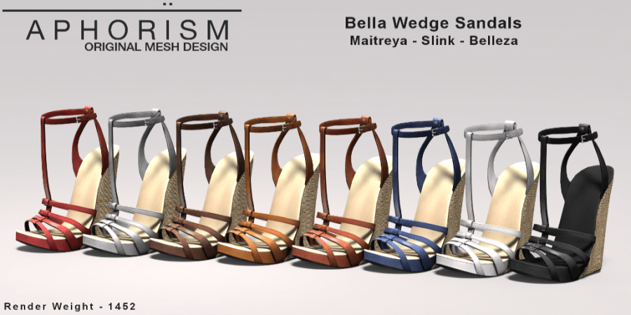 !APHORISM! Bella Wedge Sandals Collection