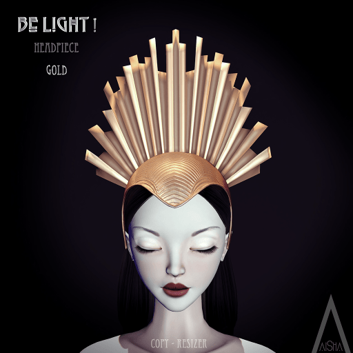 AiShA Be Light Headpiece Gold