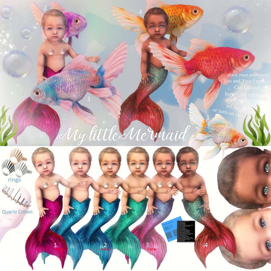 Black Bantam] My Little Mermaid Baby Gacha Key