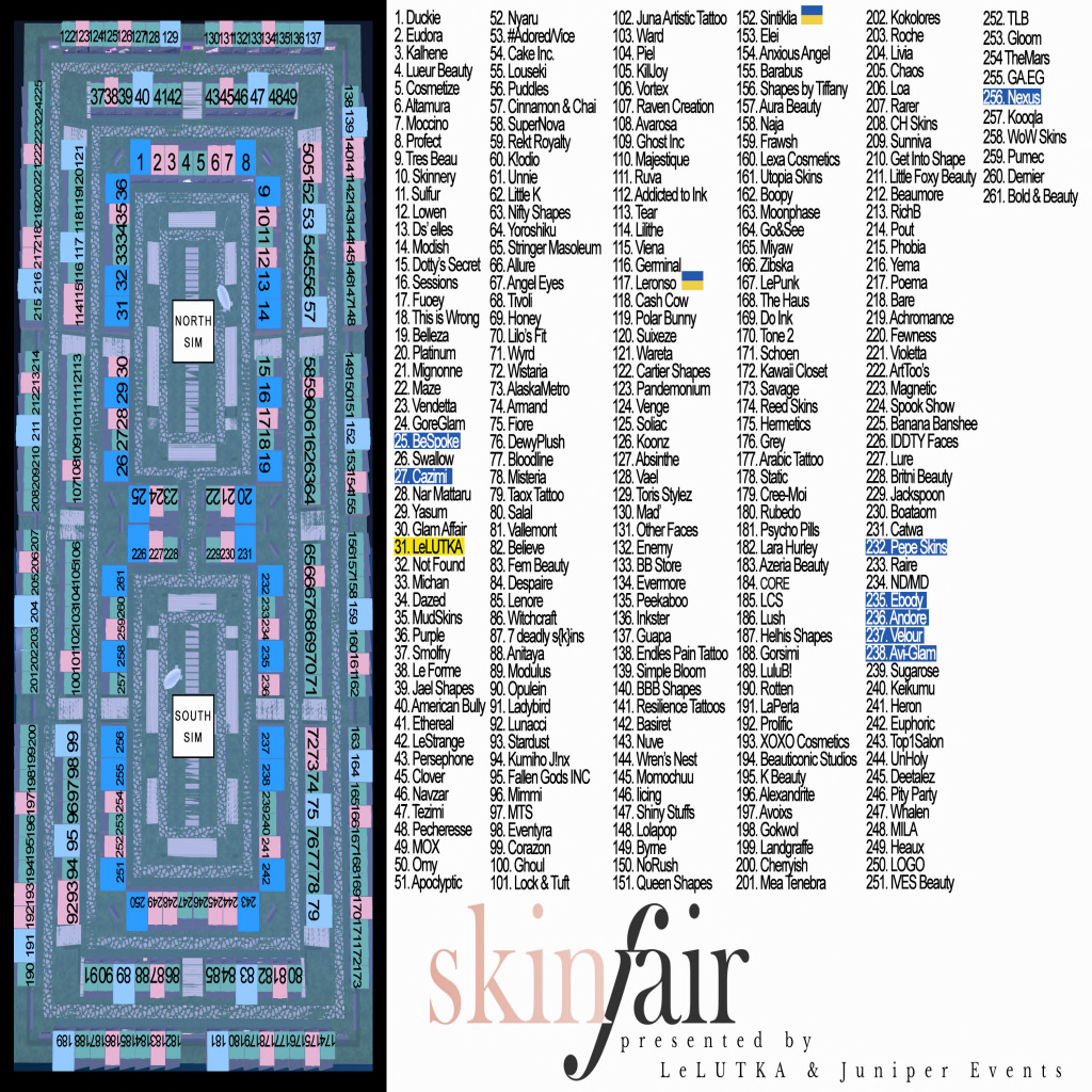 SKIN FAIR 2022 MAP